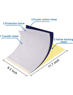 Papel de Transferencia de Tatuaje UPTATSUPPLY 100 Hojas A4 2