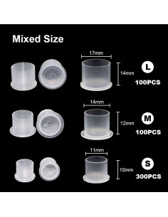 Tazas de Tinta para Tatuajes Gakonp 500pcs Tamaños Mixtos 2