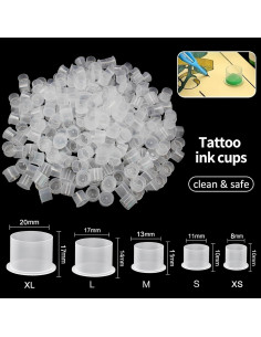 Tazas de Tinta para Tatuajes Prgislew 1000Pcs 8mm Desechables 2