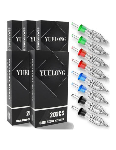 Agujas de Tatuaje Yuelong 100pcs Mixtas 1203RS 1205RS 1207RS 1209RS 1211RS