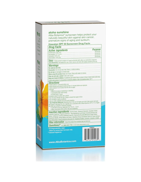 Protector Solar Spray Alba Botanica SPF 50 Biodegradable 473 ml