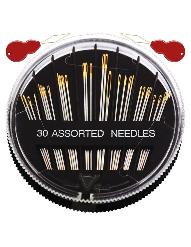 30 Agujas de Coser JollMono Premium con Enhebradores
