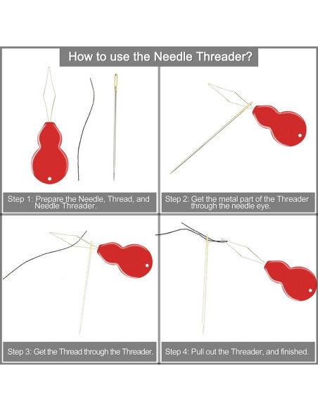 30 Agujas de Coser JollMono Premium con Enhebradores