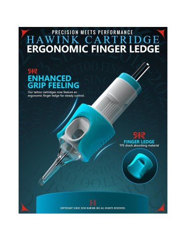 Agujas de Cartucho de Tatuaje HAWINK 1RL Redondo 40PCS