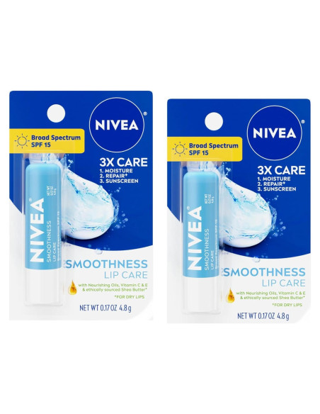 Bálsamo Labial NIVEA Suavidad SPF 15 - Hidratación 4.8g (2 Pzs)