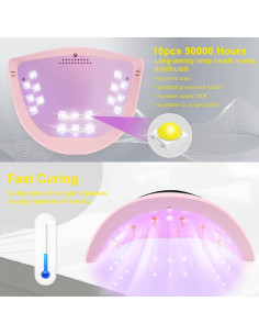 Lámpara de Uñas UV LED LKE 72W con Pantalla Táctil y Temporizador 2