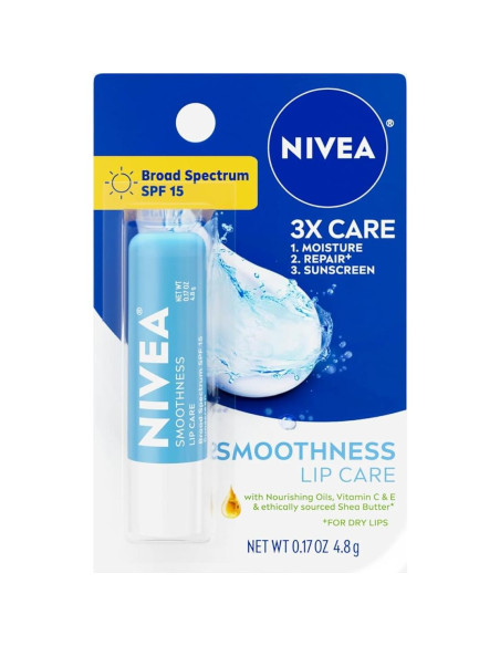 Bálsamo Labial NIVEA Suavidad SPF 15 - Hidratación 4.8g (2 Pzs)