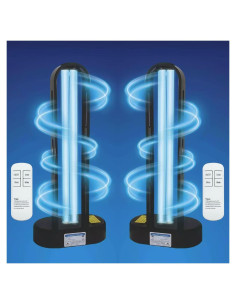 Luz UVC Desinfectante 2x38W MTP con Temporizador 15/30/60 min