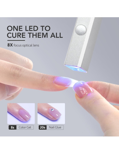 Lámpara de Uñas Inalámbrica GAOY Mini Luz UV Recargable