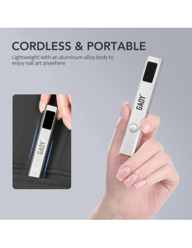 Lámpara de Uñas Inalámbrica GAOY Mini Luz UV Recargable