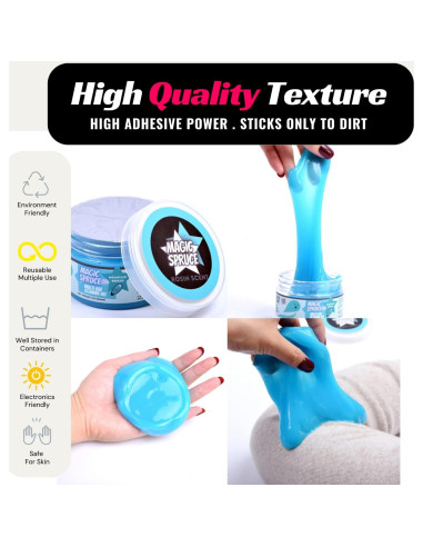 Gel de Limpieza Mágico FINOCLAY 120ml para Auto y Electrónicos