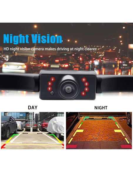 Cámara de Respaldo HD AUTOXBERT con Visión Nocturna 170