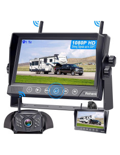 Cámara de Respaldo Inalámbrica HD 1080P Rohent 7" Monitor Táctil