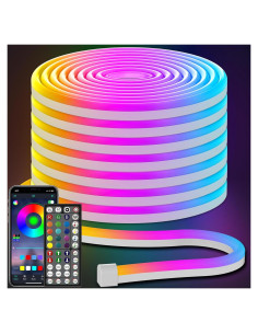 Luces de Neón LED AILBTON 15.24M RGB Control Remoto IP65
