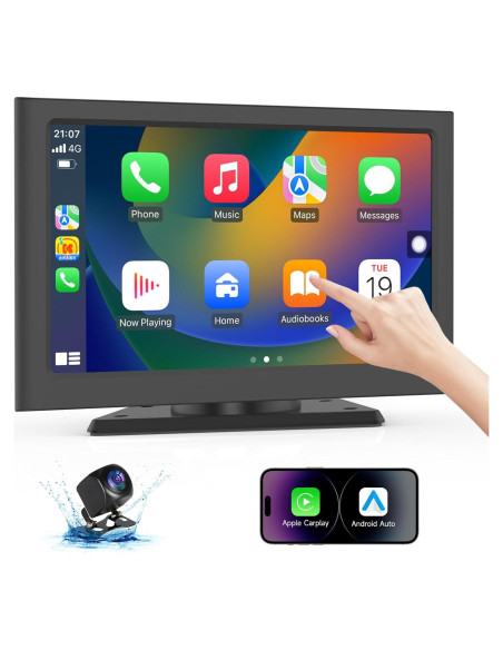 Pantalla Táctil HD 7" Muachspi con Carplay y Android Auto