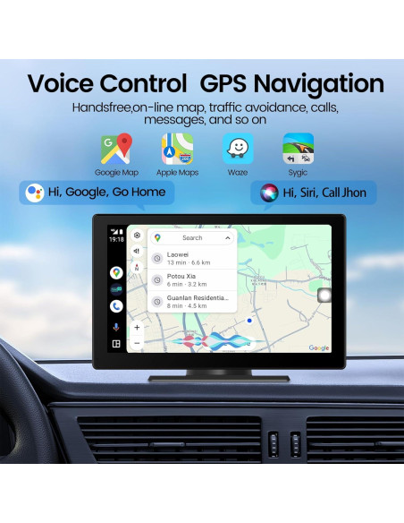 Pantalla Táctil HD 7" Muachspi con Carplay y Android Auto