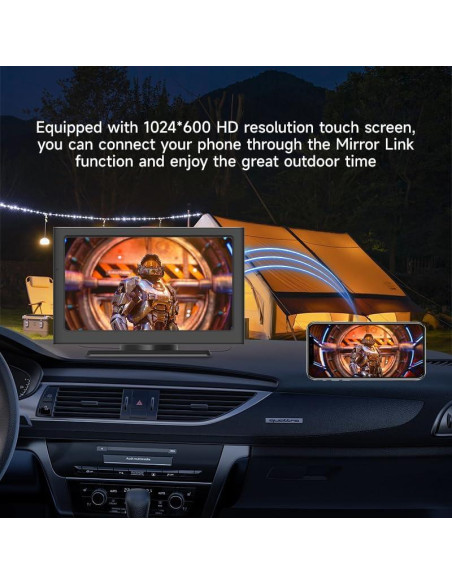 Pantalla Táctil HD 7" Muachspi con Carplay y Android Auto