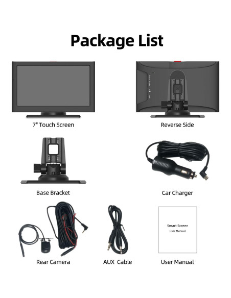 Pantalla Táctil HD 7" Muachspi con Carplay y Android Auto