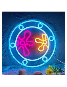 Luz Neon Decorativa Manimo Mundo Oceánico 33.8x33.8cm