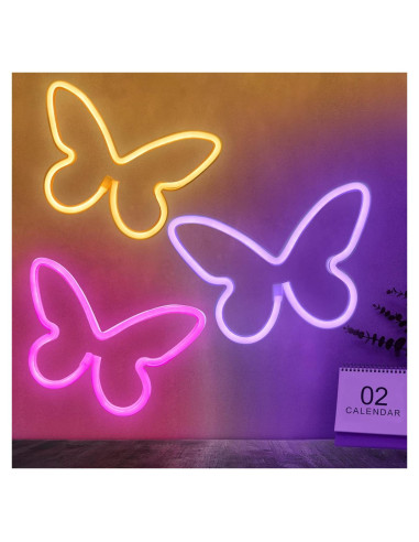 Luz de Neón Mariposa BRIGHTDECK - Decoración LED USB/Pilas