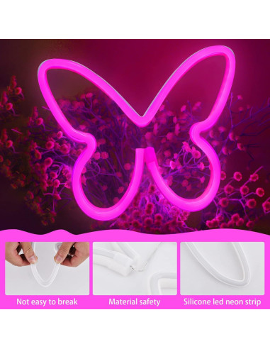 Luz de Neón Mariposa BRIGHTDECK - Decoración LED USB/Pilas