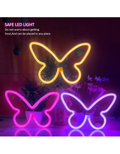 Luz de Neón Mariposa BRIGHTDECK - Decoración LED USB/Pilas