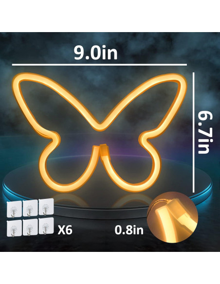 Luz de Neón Mariposa BRIGHTDECK - Decoración LED USB/Pilas