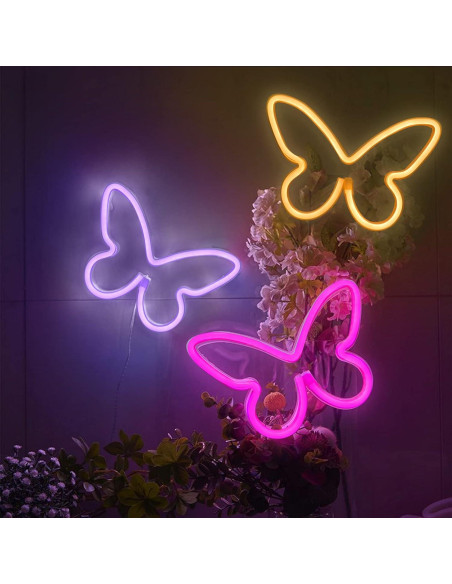 Luz de Neón Mariposa BRIGHTDECK - Decoración LED USB/Pilas