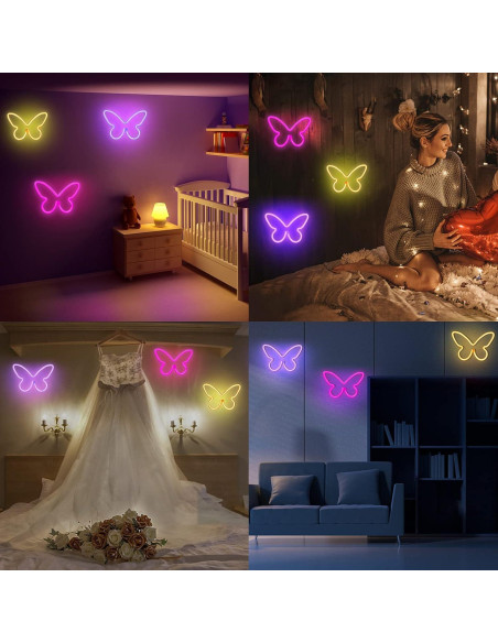 Luz de Neón Mariposa BRIGHTDECK - Decoración LED USB/Pilas