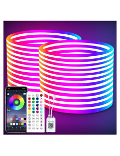 Tira de luces LED de neón 30.48m Yeewhale RGB IP65