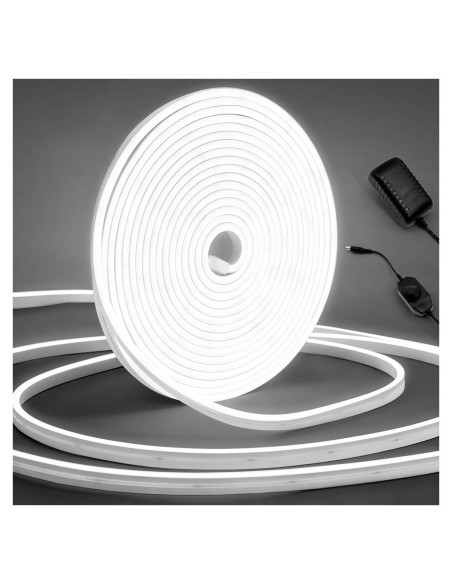 Luz de Cuerda LED Neón ELOUYCKE 10m Blanco Frío Regulable