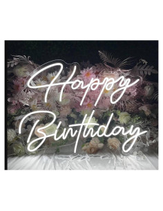 Luz Neon LED Ulalaza Feliz Cumpleaños 40x15cm USB Decoración