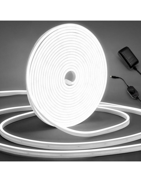 Luz de Cuerda LED Neón ELOUYCKE 10m Blanco Frío Regulable