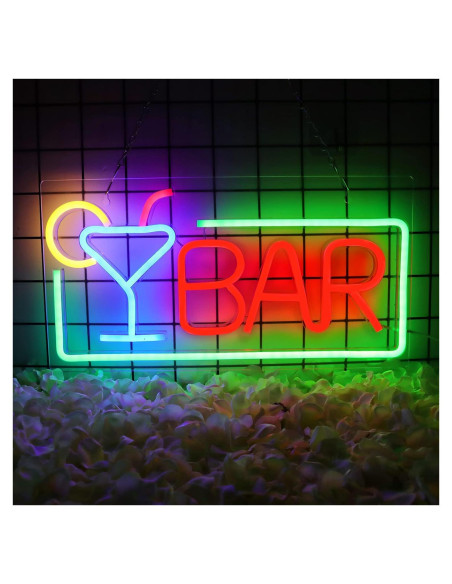 Letrero de Neón LED JFLLamp Bar 42x22 cm para Decoración
