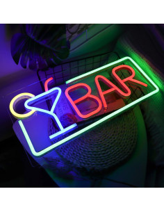 Letrero de Neón LED JFLLamp Bar 42x22 cm para Decoración 2