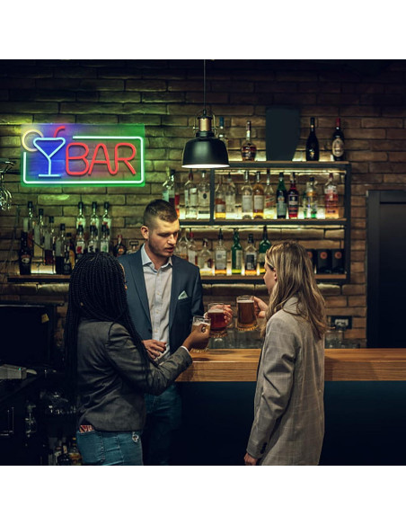 Letrero de Neón LED JFLLamp Bar 42x22 cm para Decoración