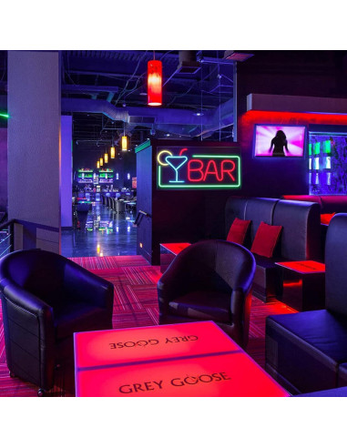 Letrero de Neón LED JFLLamp Bar 42x22 cm para Decoración