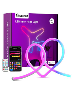 Tira LED RGB-IC Wohome 5m 48W Control APP Wi-Fi Alexa