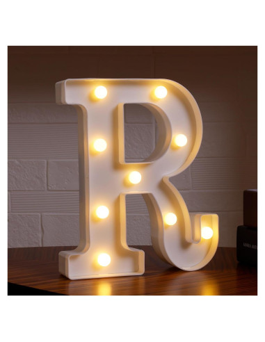 Letras Iluminadas LED DyingSwan - Letra R para Decoración