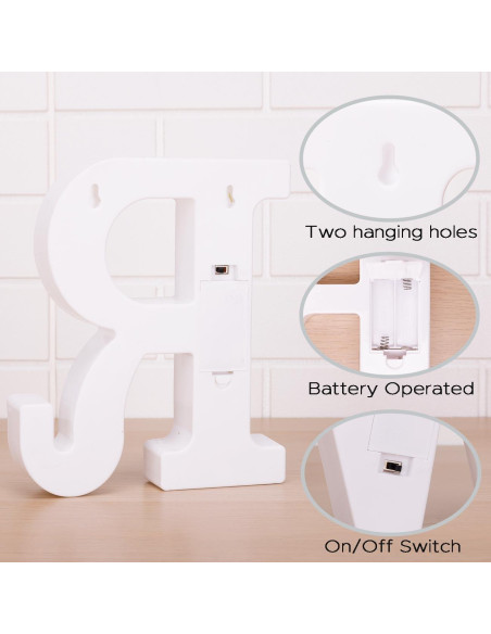 Letras Iluminadas LED DyingSwan - Letra R para Decoración