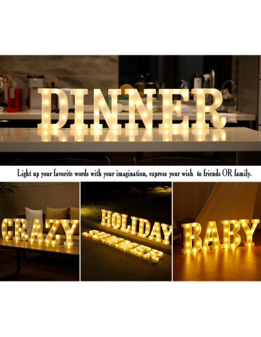 Letras Iluminadas LED DyingSwan - Letra R para Decoración