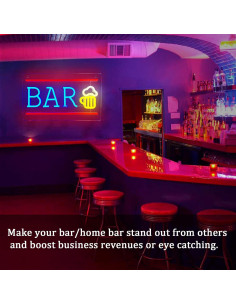 Letrero de Neón LED Cerveza BK-Neon Life 42x25cm USB 2