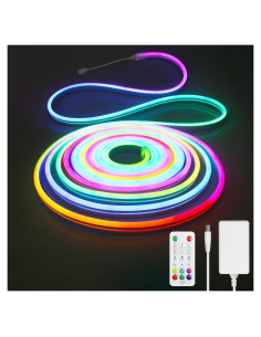Tira de Neón LED Aclorol 15M RGB Impermeable 24V con APP