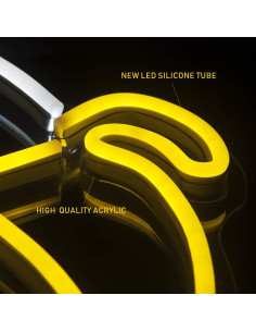 Letrero de Neón Plátano LED 28x50cm LUCUNSTAR Amarillo Cálido 2