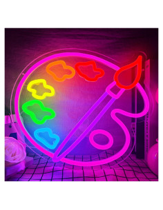 Luz de Neón LED Paleta de Pintura Zikdhf Regulable 34cm
