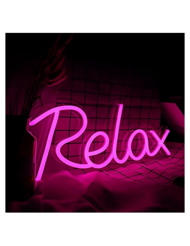 Letrero de Neón LED Rosa Relajante ToBe-Unique 36x16cm