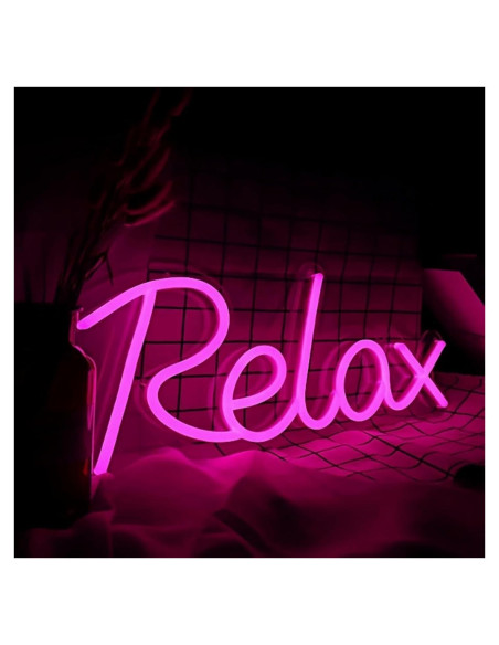 Letrero de Neón LED Rosa Relajante ToBe-Unique 36x16cm