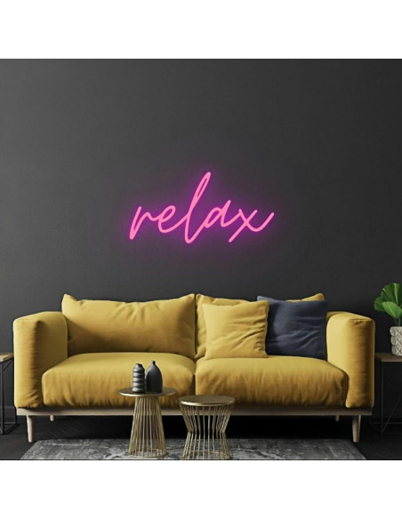 Letrero de Neón LED Rosa Relajante ToBe-Unique 36x16cm