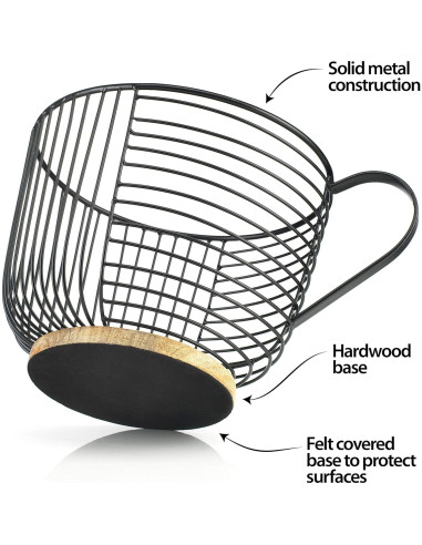 Soporte para cápsulas de café MosJos - Almacenamiento K Cup negro