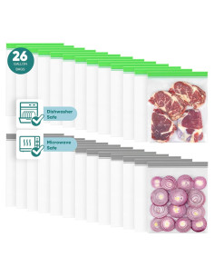 Bolsas Reutilizables de Congelador Lerine 26 Piezas 3.78L